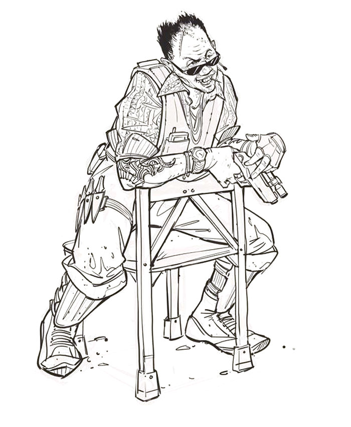 Eddy Concept Sketch from Uncharted: Drake's Fortune