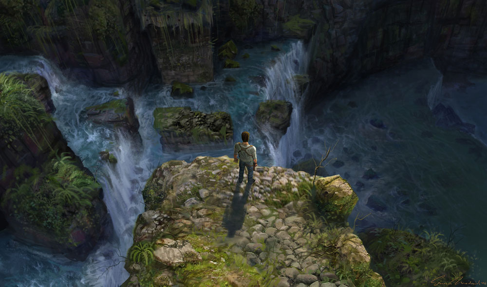 Waterfall Overlook Art from Uncharted: Drake's Fortune