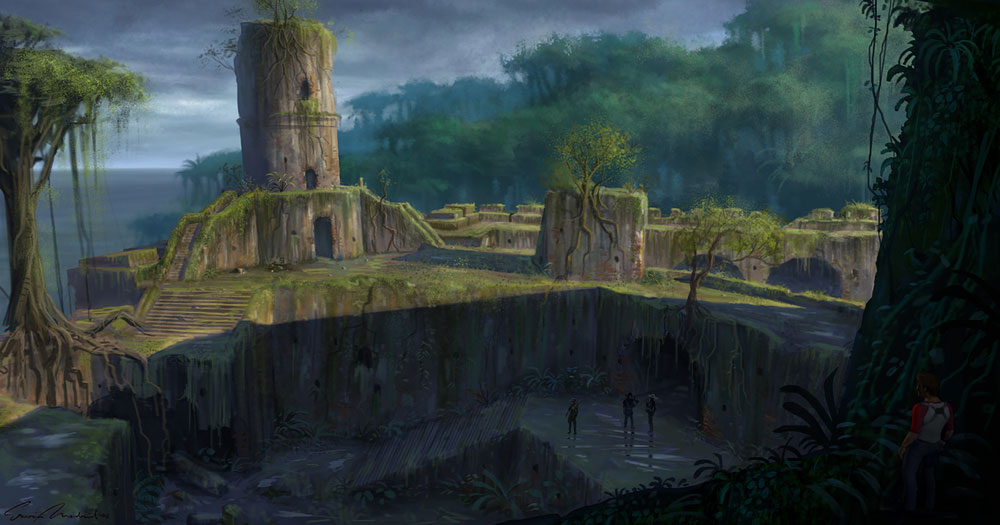 Fortress Tower Art from Uncharted: Drake's Fortune
