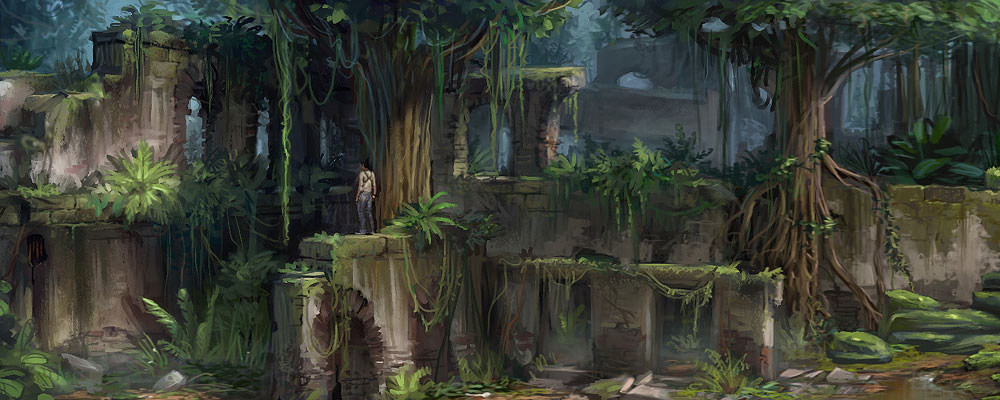 Spanish Fortress Exploration Art from Uncharted: Drake's Fortune