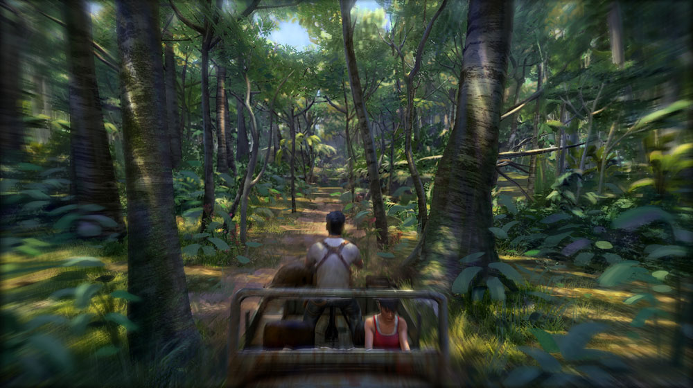 Jeep Chase Art from Uncharted: Drake's Fortune