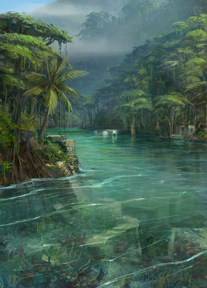 Jungle River Art from Uncharted: Drake's Fortune