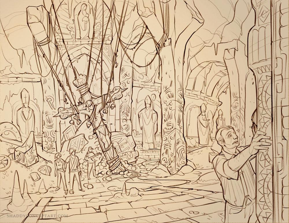 Lair Crucifix Art from Uncharted: Drake's Fortune