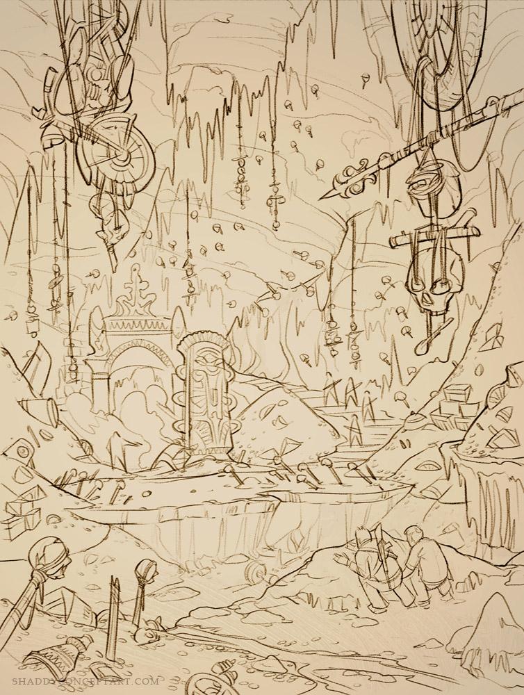 Lair Layout Art from Uncharted: Drake's Fortune