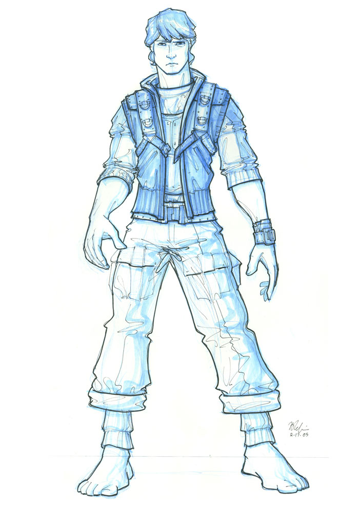 Main Character Early Concept Art from Uncharted: Drake's Fortune