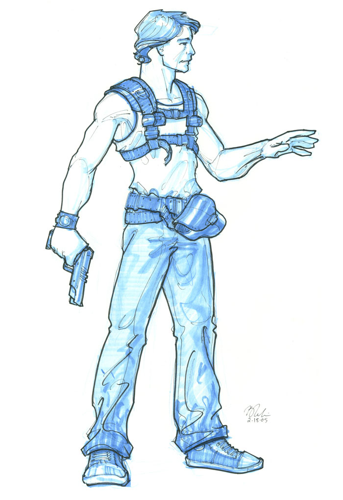Main Character Early Concept Artwork from Uncharted: Drake's Fortune