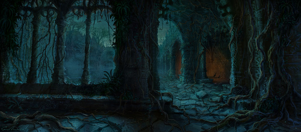 Monastery Cloisters Art from Uncharted: Drake's Fortune