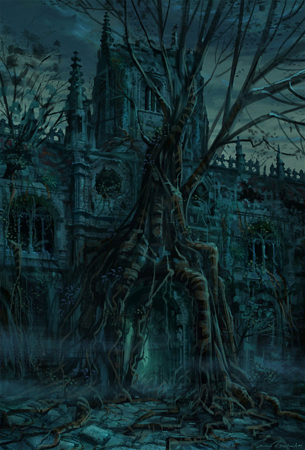 Monastery Entrance Art from Uncharted: Drake's Fortune