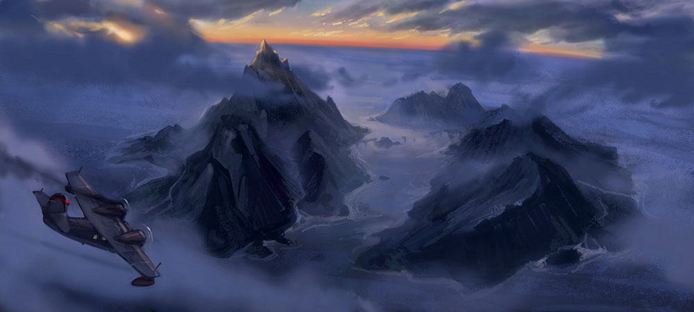 Plane Crash Art from Uncharted: Drake's Fortune