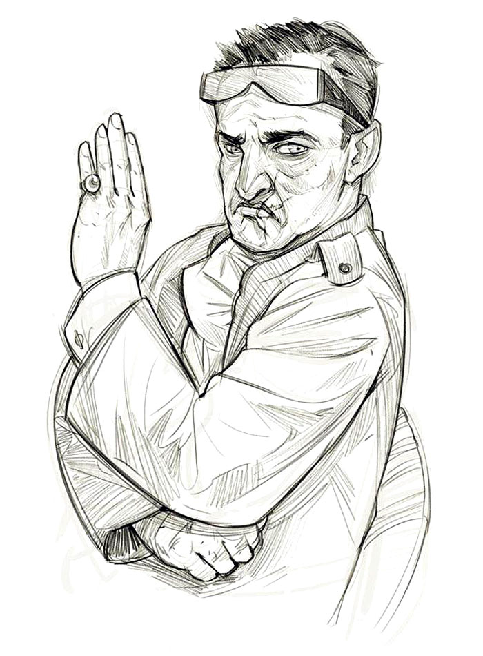 Roman Portrait Sketch from Uncharted: Drake's Fortune