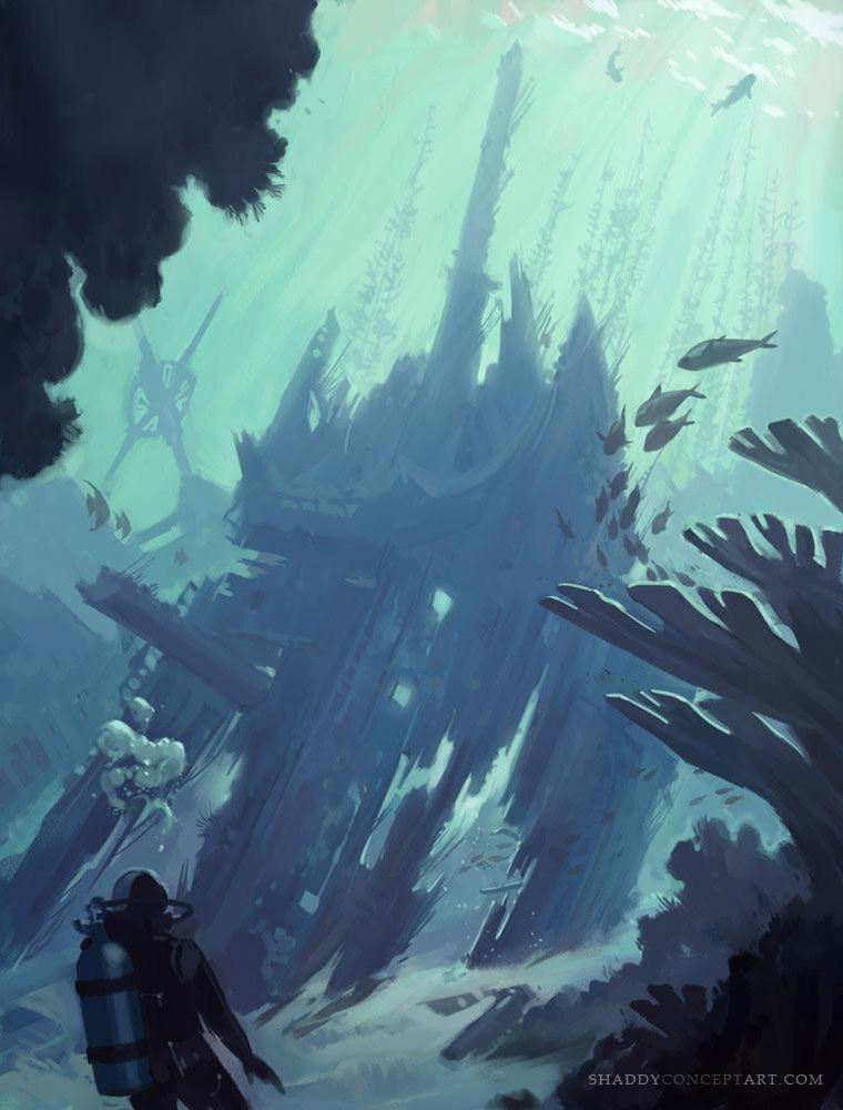 Sunken Galleon Art from Uncharted: Drake's Fortune