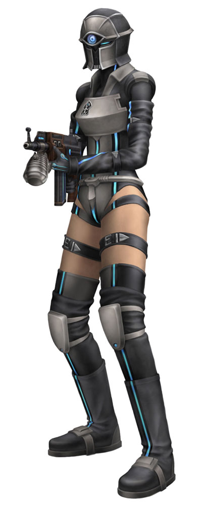 Deep Ground Soldier Female Art from Dirge of Cerberus