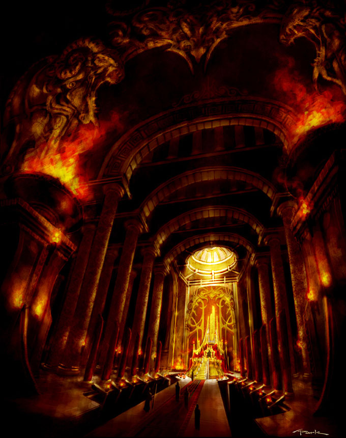 Kratos' Throneroom Art from God of War II