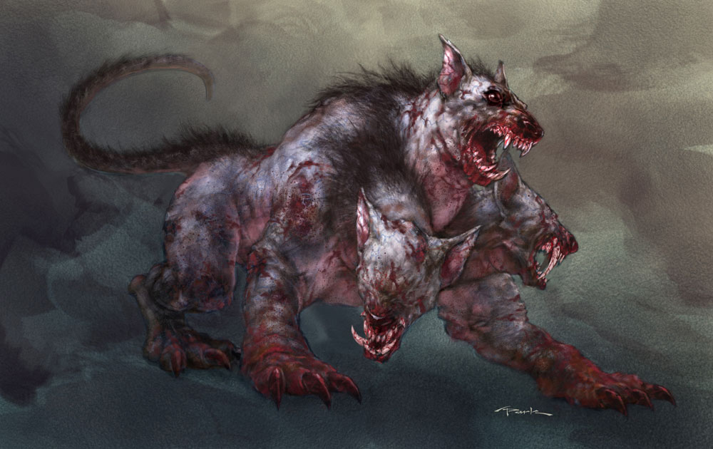 Mole Cerberus Art from God of War II