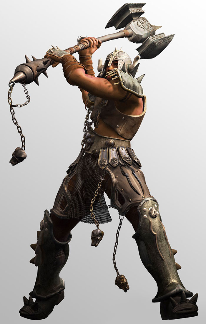 Warrior & Hammer Art from Guild Wars Prophecies