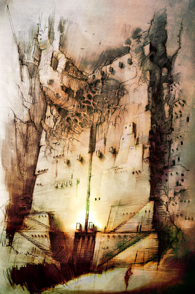 Adobe Temple Art from Guild Wars Prophecies