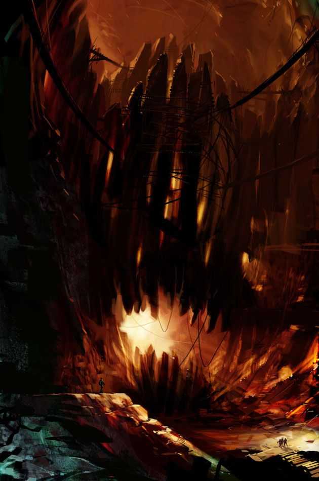 Sorrow's Furnace Mine Gate Art from Guild Wars Prophecies