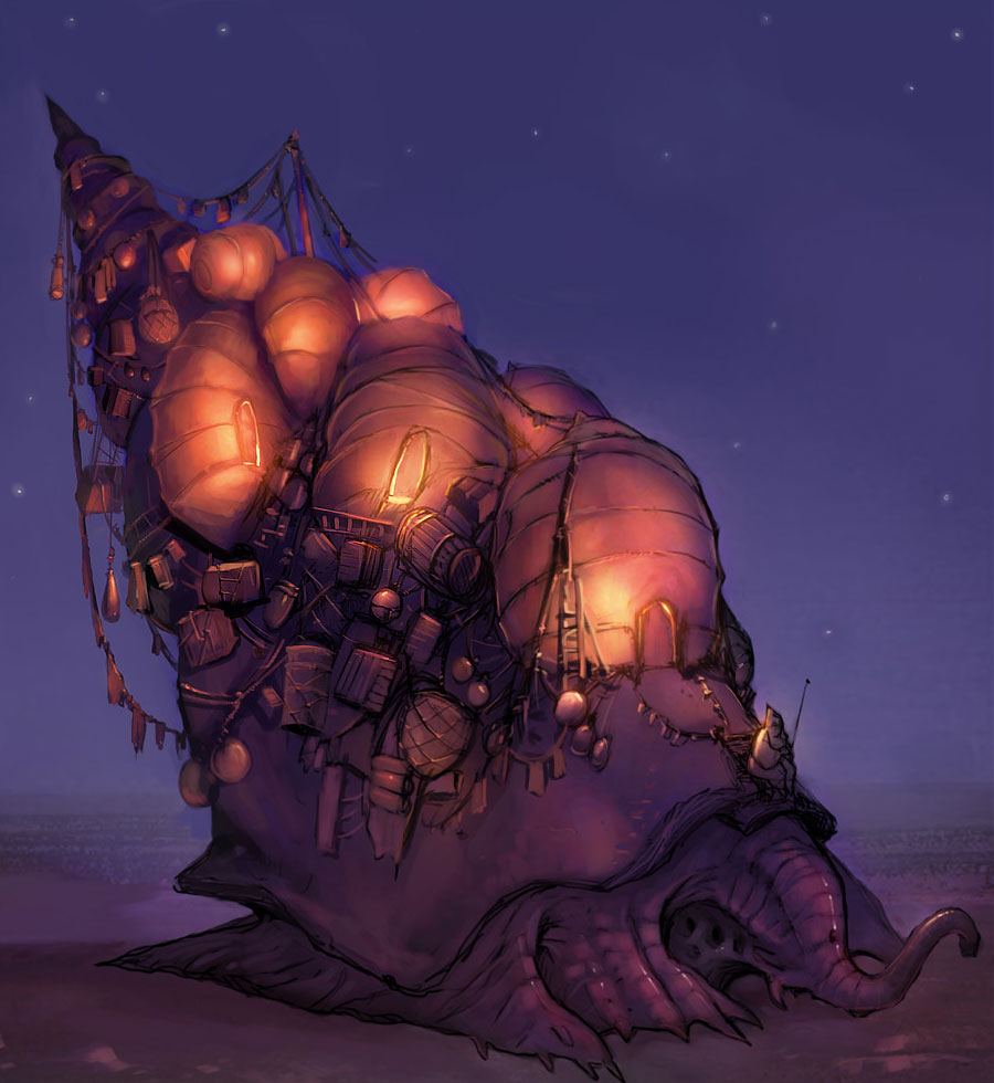Mollusk Transport Creature Art from Guild Wars Factions