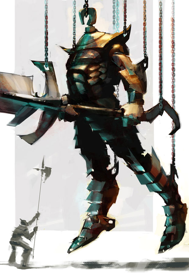 Armored Puppet Concept Art from Guild Wars Factions