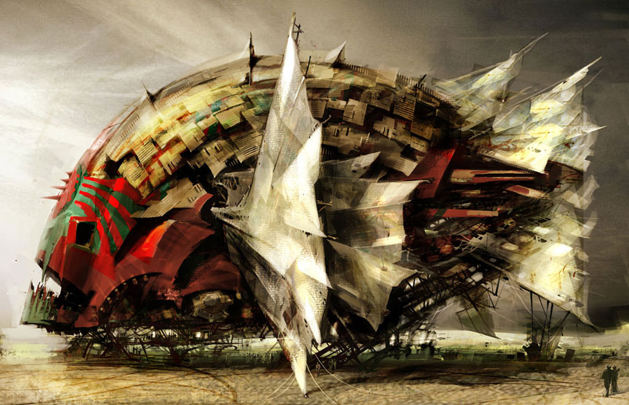 Walker Fish Concept Art from Guild Wars Factions