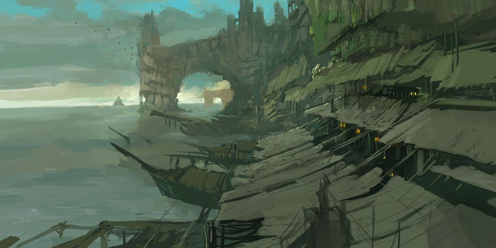 Ship Slums Art from Guild Wars Factions