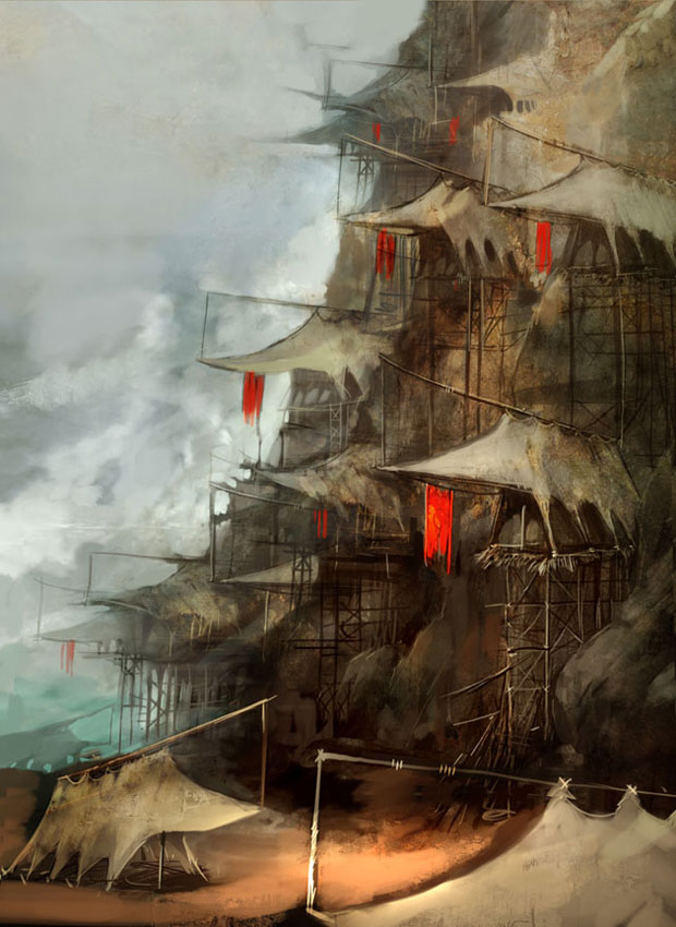 Tengu Hut Art from Guild Wars Factions