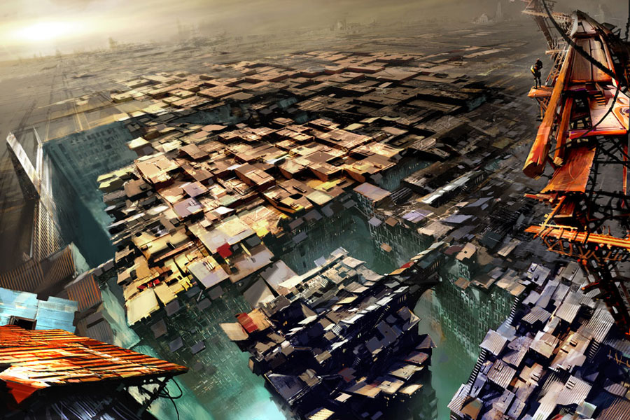 Urban Rooftops Art from Guild Wars Factions