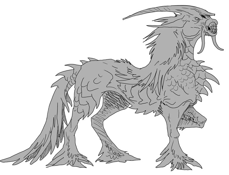 Kirin Sketch from Guild Wars Factions