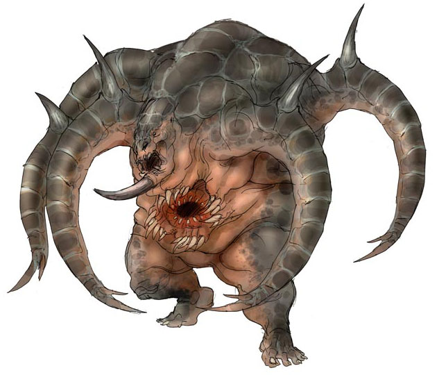 Tentacled Ginat Art from Guild Wars Factions