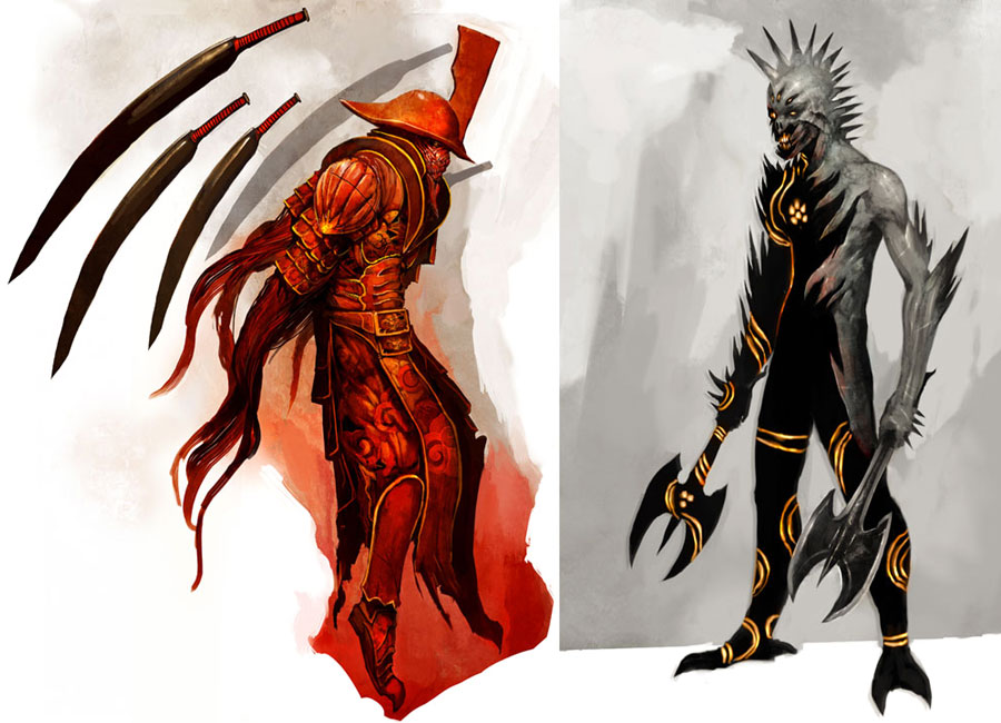 Shiro'ken and Kanaxai Art from Guild Wars Factions