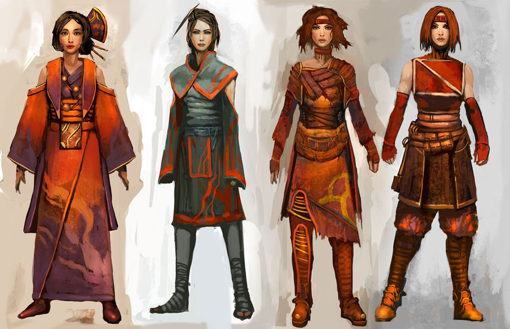 Peasent Female Art from Guild Wars Factions