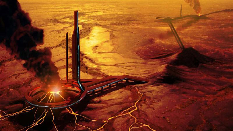 Magma Landscape Art from Mass Effect
