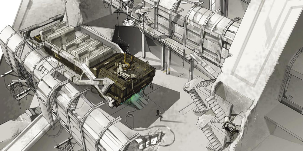 Environment Sketch from Mass Effect