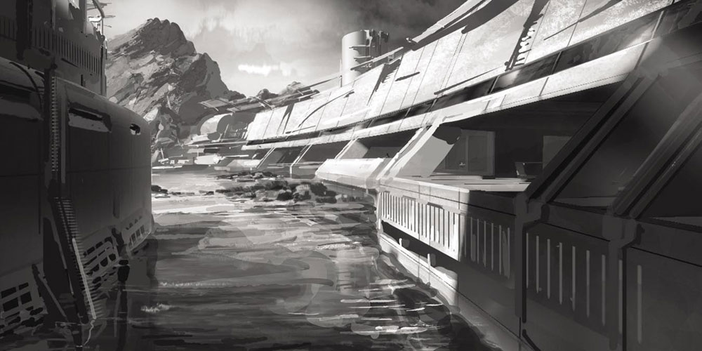 Environment Concept Artwork from Mass Effect