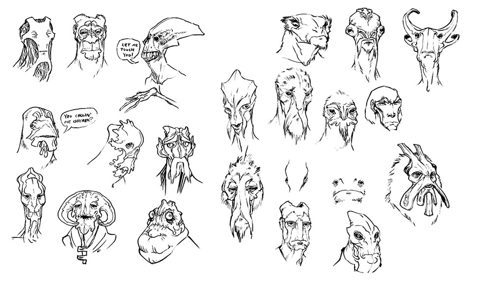 Alien Face Designs from Mass Effect