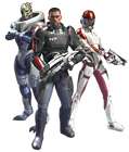 Garrus Vakarian, Shepard, & Ashley Williams