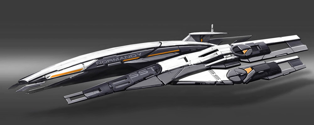 SSV Normandy Concept Art from Mass Effect