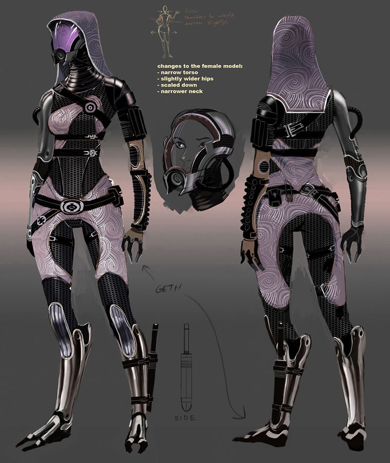 Tali'Zorah nar Rayyah Art from Mass Effect