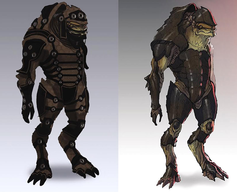 Urdnot Wrex Concept Art from Mass Effect