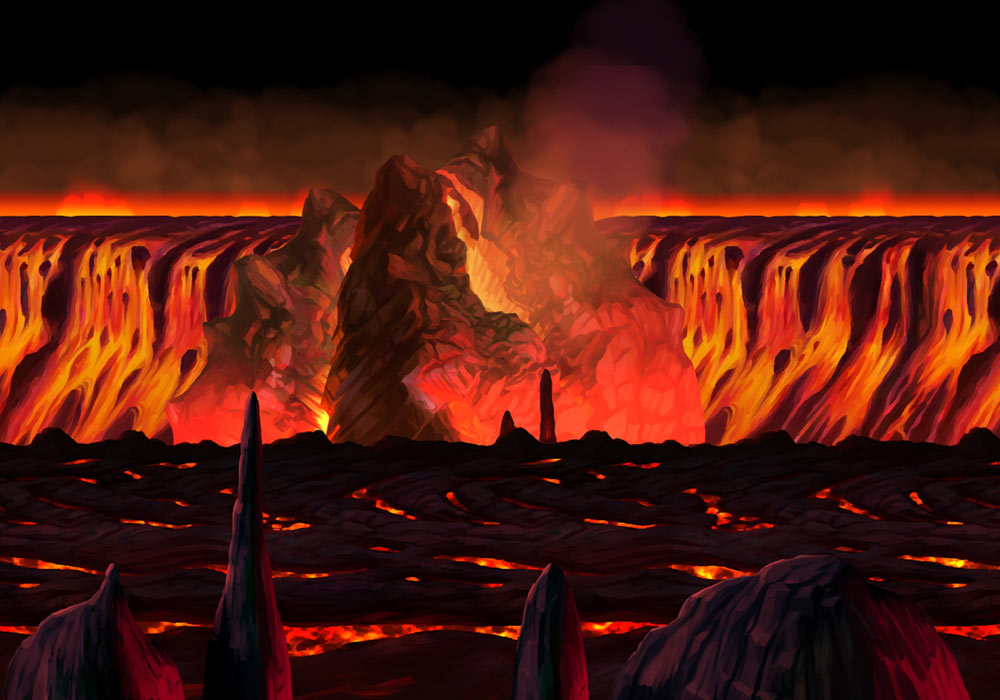 Fire Sanctuary Art from Odin Sphere