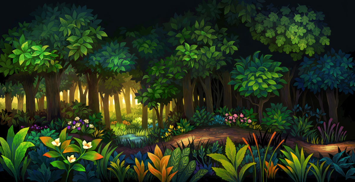 Forest of Elrit Art from Odin Sphere