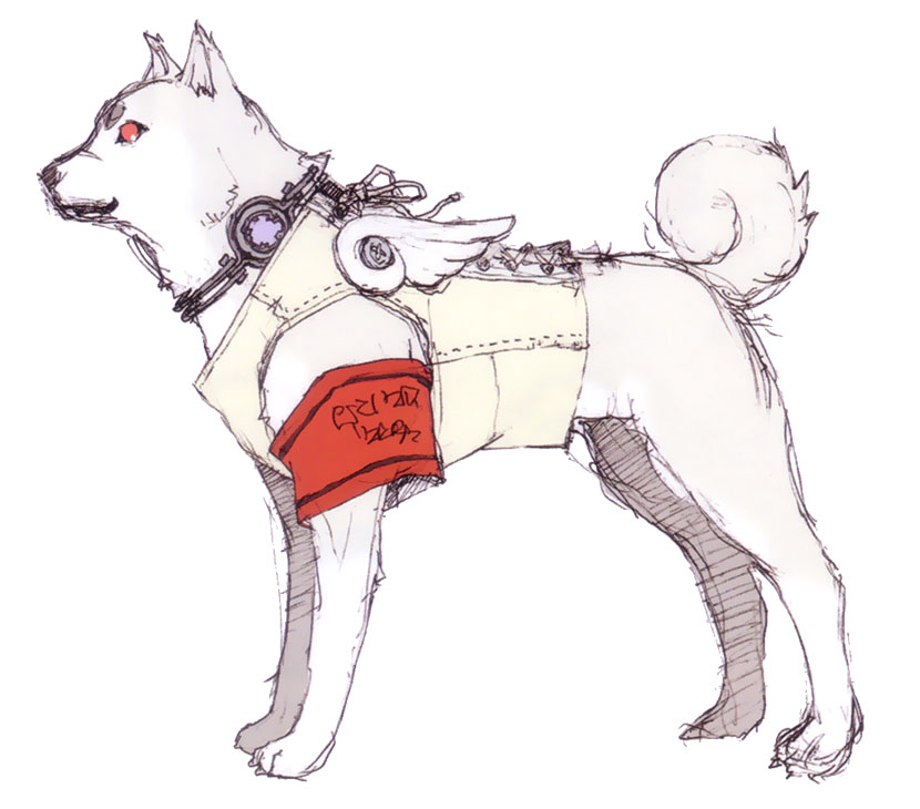 Koromaru Concept Art from Shin Megami Tensei: Persona 3