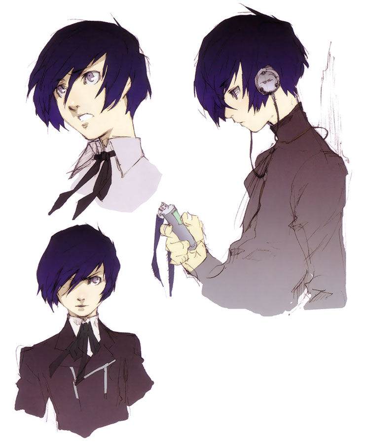 Main Character Portraits Art from Shin Megami Tensei: Persona 3