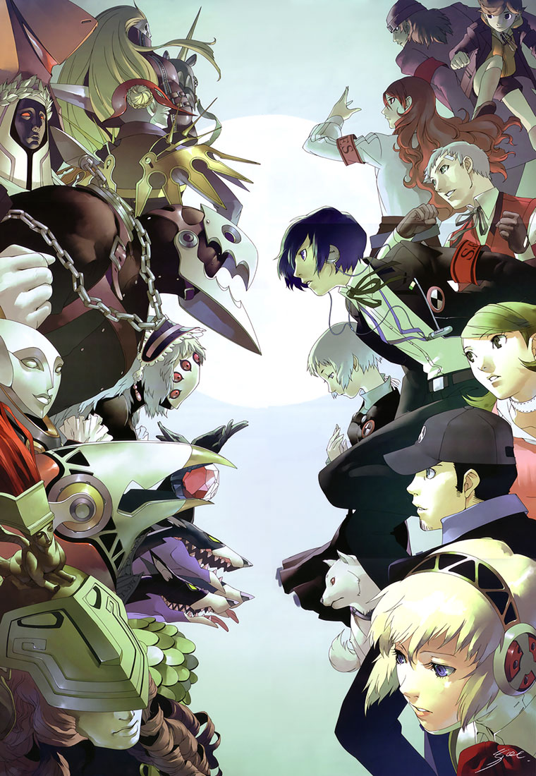 Personas & Main Characters Art from Shin Megami Tensei: Persona 3
