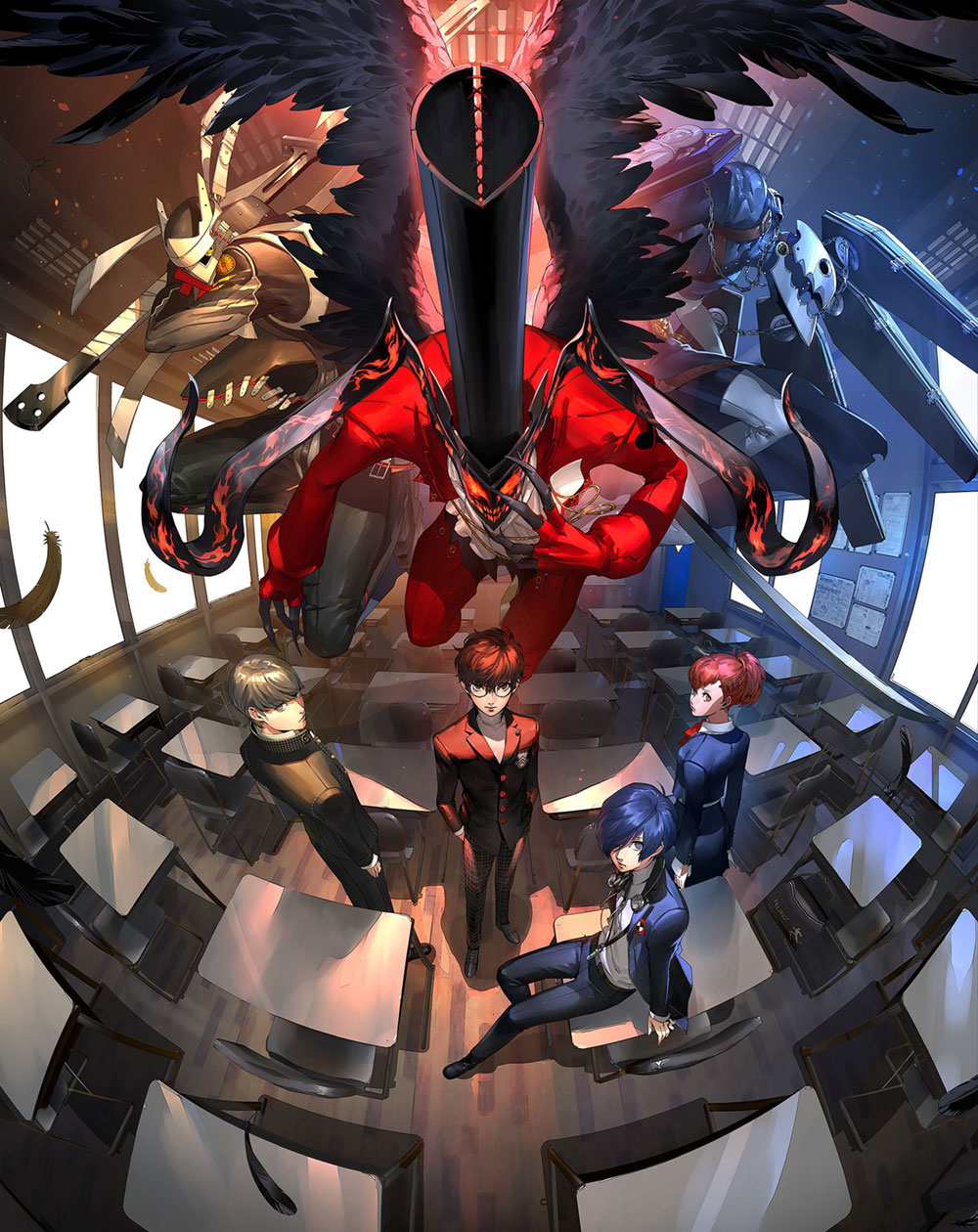 Persona 3 Portable & Persona 4 Golden Re-release Key Art from Shin Megami Tensei: Persona 3