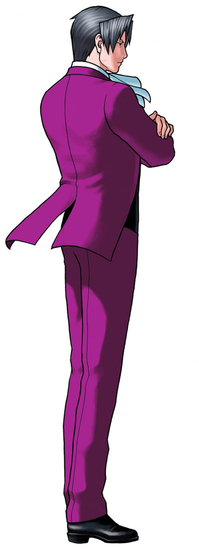 Miles Edgeworth Backside Art from Phoenix Wright: Ace Attorney
