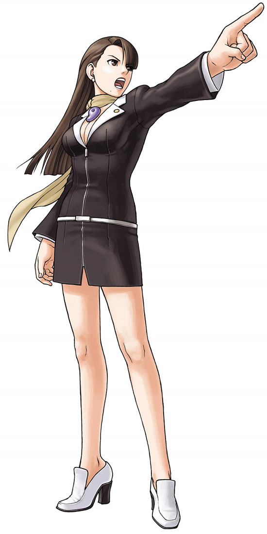 Mia Fey Objection Pose Art from Phoenix Wright: Ace Attorney Trials and Tribulations