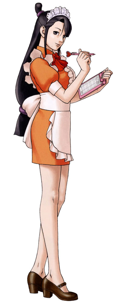 Mia Fey in Waitress Outfit Art from Phoenix Wright: Ace Attorney Trials and Tribulations