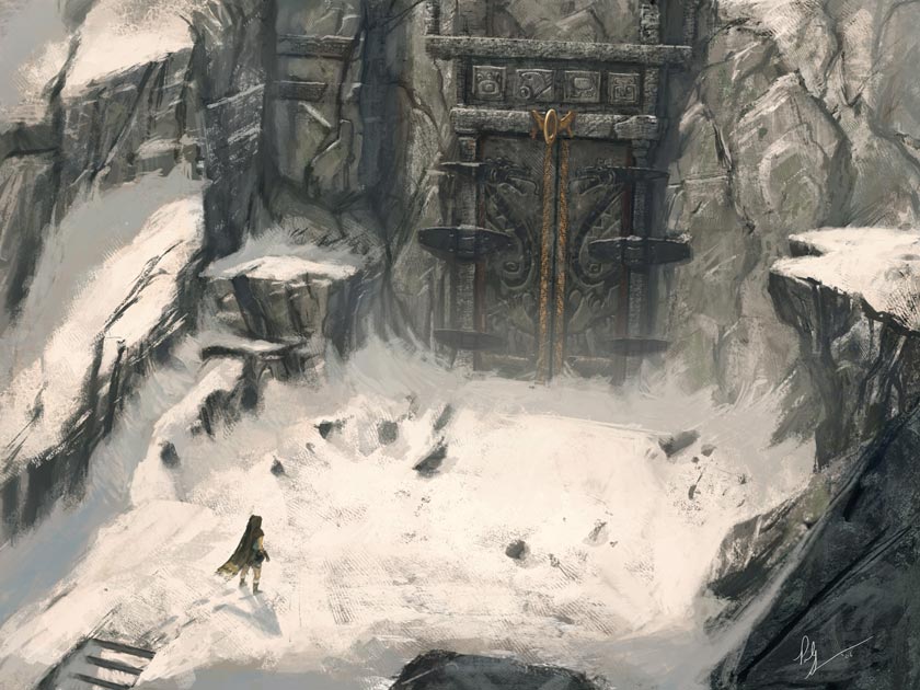 Peru - Mountain Caves Entrance Art from Lara Croft Tomb Raider: Anniversary