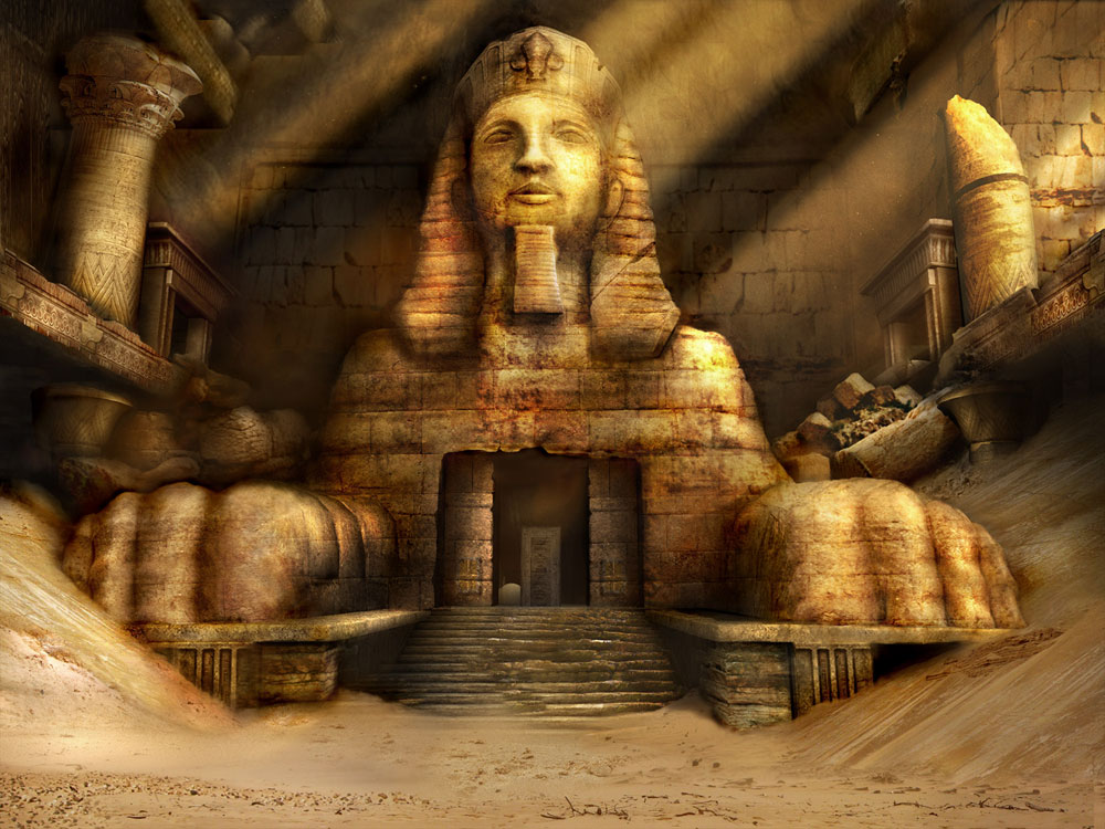 Sphinx Entrance Art from Lara Croft Tomb Raider: Anniversary